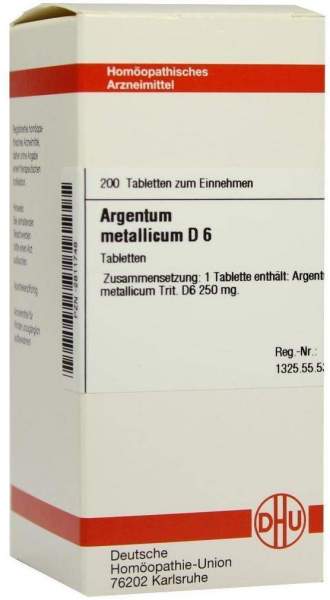 Argentum Metallicum D6 200 Tabletten