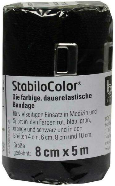 Bort Stabilocolor Binde 8cm Schwarz