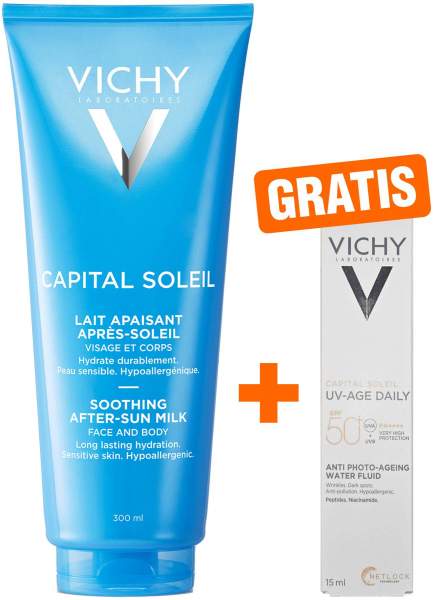 Vichy Capital Soleil nach der Sonne 300 ml Pflegemilch + gratis Vichy Capital Soleil UV-Age Daily LSF 50+ 15 ml
