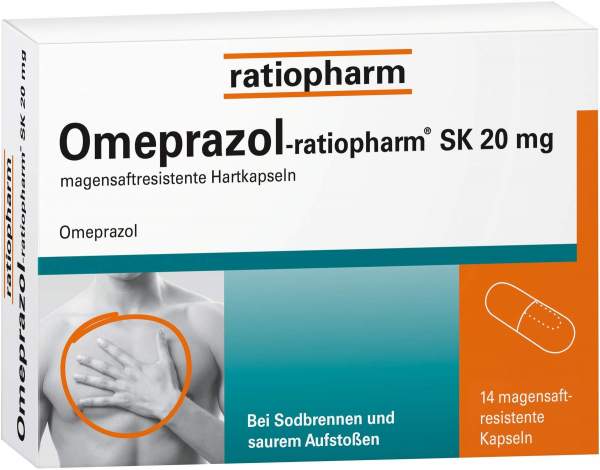 Omeprazol-ratiopharm SK 20 mg 14 magensaftresistente Hartkapseln