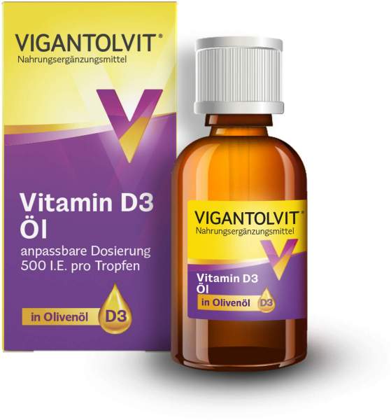 Vigantolvit 500 I.E. pro Tropfen Vitamin D3 10 ml Öl