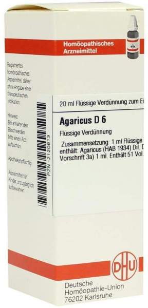 DHU Agaricus D6 20 ml Dilution