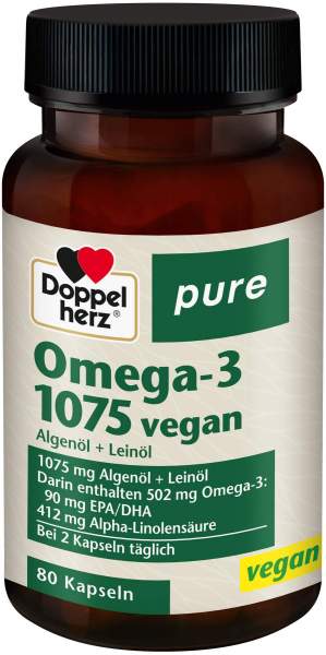 Doppelherz pure Omega3 1075 Vegan 80 Kapseln