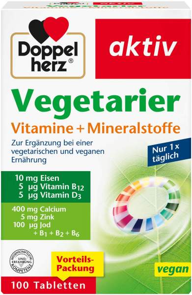 Doppelherz Aktiv Vegetarier Vitamine + Mineralstoffe 100 Tabletten
