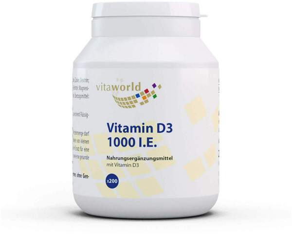 Vitamin D3 1000 I.E. pro Tag Tabletten 200 Stück