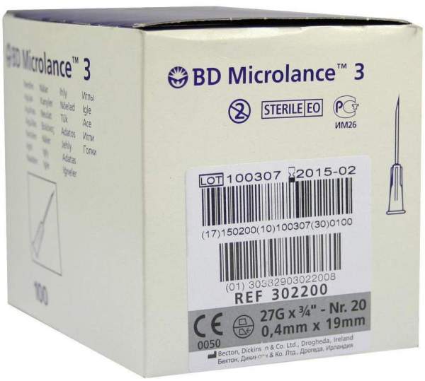 Bd Microlance Kanüle 27 G 0,4x19 mm