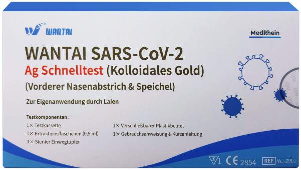 Wantai SARS-CoV-2 Ag Schnelltest 2 in 1 Test 1 Stück