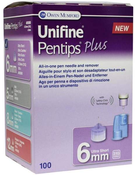 Unifine Pentips Plus 6 mm 31 G Kanüle