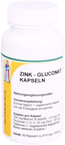 Zink 25 mg Zinkgluconat 90 Kapseln