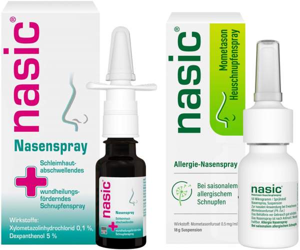 Nasic Nasenspray 15ml + Nasic Mometason Heuschnupfenspray 18 g