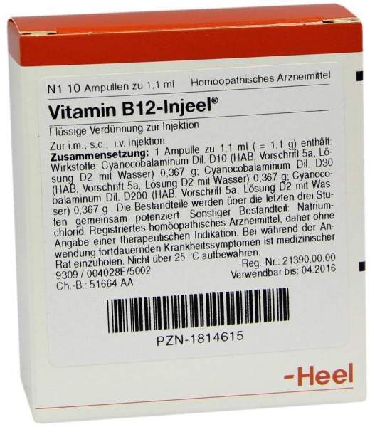 Vitamin B 12 Injeel 10 Ampullen