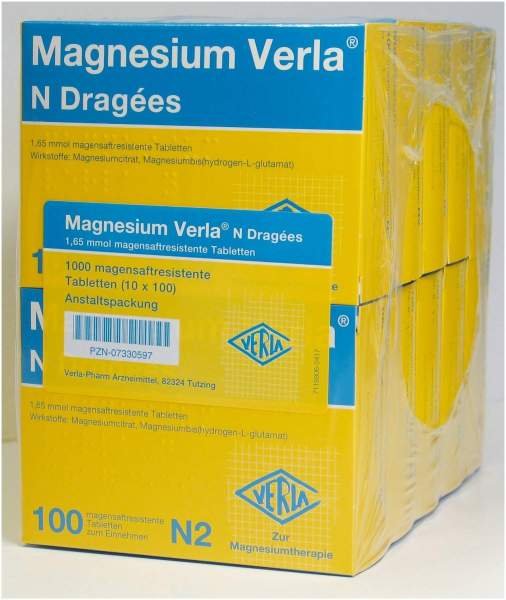 Magnesium Verla N 10 x 100 Dragees