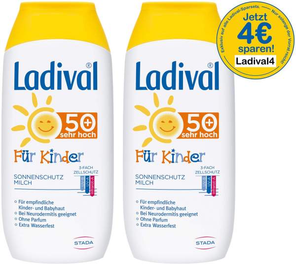 Ladival Sonnenschutz Milch für Kinder LSF 50+ 2 x 200 ml