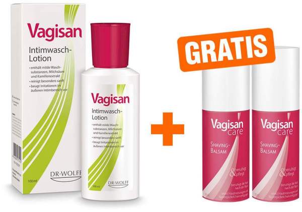 Vagisan Intimwaschlotion 100 ml + gratis VagisanCare Shaving-Balsam 2 x 50 ml