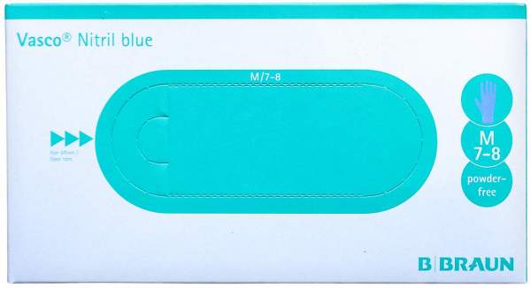 Vasco Nitril Blue Untersuchungshandschuhe Gr.M 150 Stück