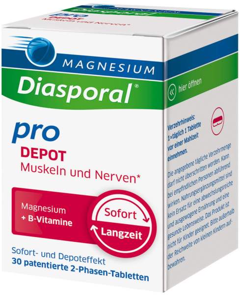 Magnesium Diasporal Pro DEPOT Muskeln und Nerven Tabletten 30 Stück