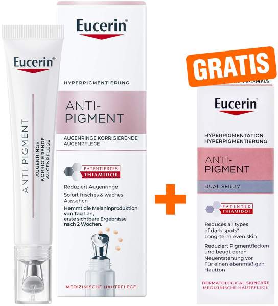 Eucerin Anti-Pigment Augenpflege Augenringe 15 ml + gratis Eucerin Anti - Pigment Dual Serum Mini 7 ml