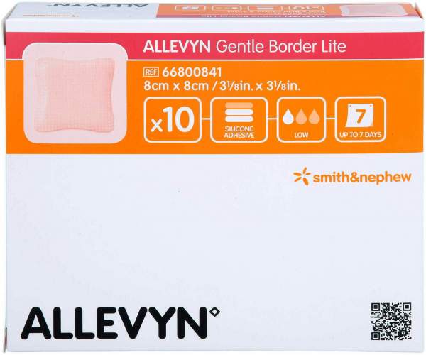 Allevyn Gentle Border Lite 8 X 8 cm Schaumverband 10 Stück