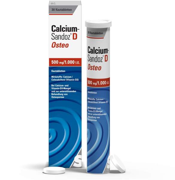 Calcium Sandoz D Osteo 500 mg Pro 1000 I.E. 30 Kautabletten