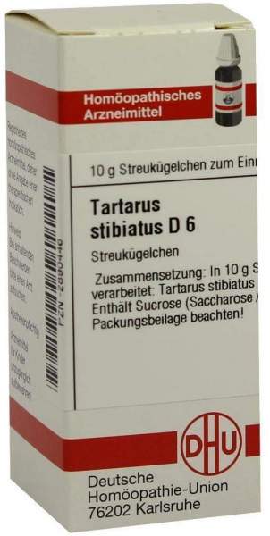 DHU Tartarus Stibiatus D6 10 g Globuli