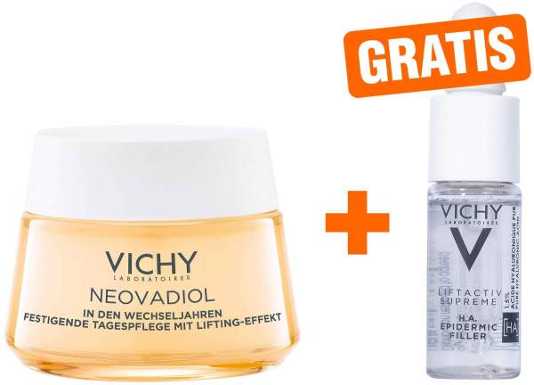 Vichy Neovadiol Tag Trockene Haut in den Wechseljahren 50 ml Creme+gratis Liftactiv Epidermic H.A.Filler Konzentrat 10ml