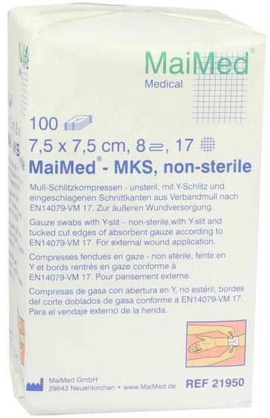 Schlitzkompressen 7,5x7,5cm 8fach Unsteril