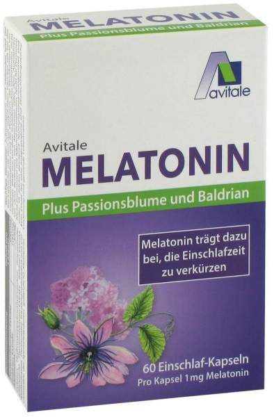 Melatonin+Passionsblume+Baldrian 60 Kapseln
