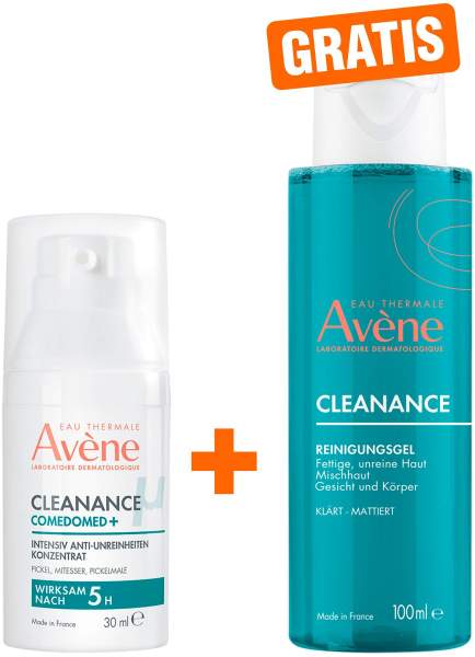 Avene Cleanance Comedomed Anti Unreinheiten Konzentrat 30 ml + gratis Cleanance Reinigungsgel 100 ml