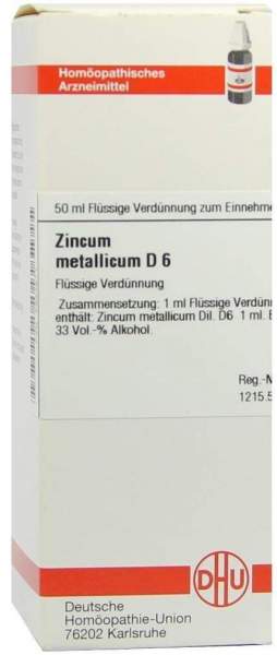 Zincum Metallicum D 6 50 ml Dilution