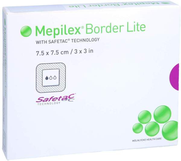 Mepilex Border Lite Schaumverband 7,5 x 7,5 cm steril 5 Stück
