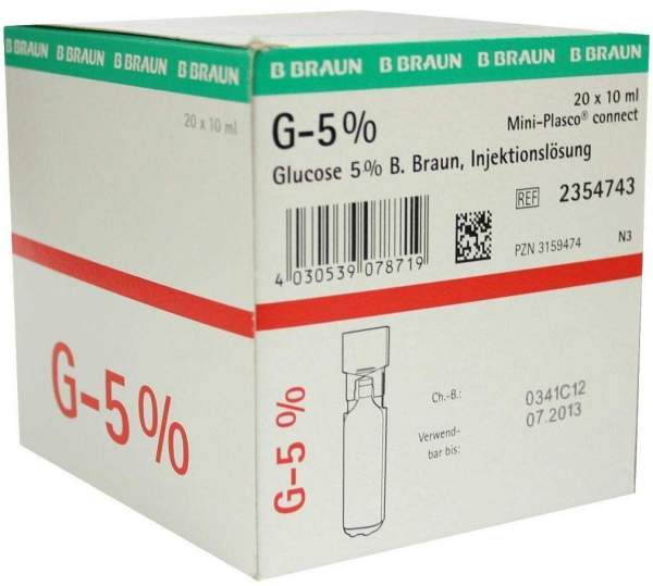 Glucose 5% Braun Mini Plasco Connect Inj