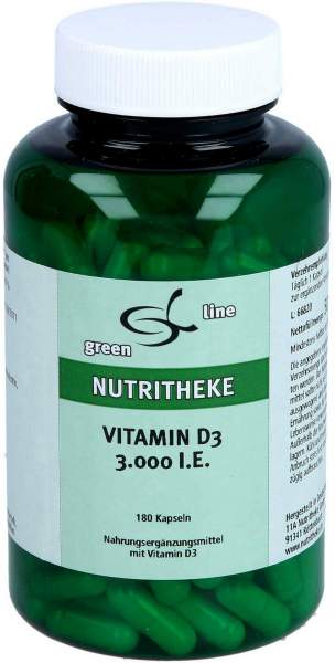 Vitamin D3 3.000 I.E. Kapseln 180 Stück