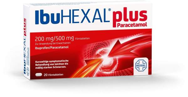 IbuHEXAL plus Paracetamol 200 mg - 500 mg 20 Filmtabletten