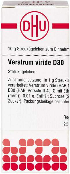 Dhu Veratrum Viride D30 10 G Globuli