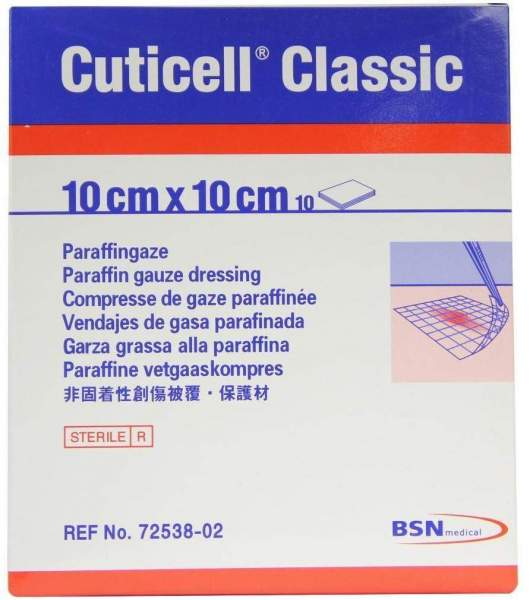 Cuticell Classic Wundgaze 10 X 10 cm 10 Stück