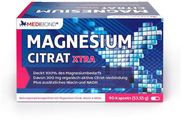 Magnesium Citrat XTRA Medibond 90 Kapseln