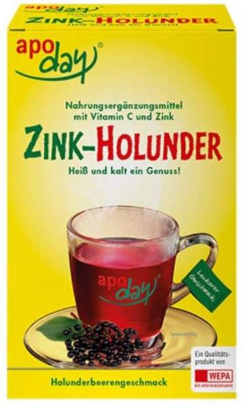 Apoday Zink Holunder + Vitamin C 10 X 10 G Pulver
