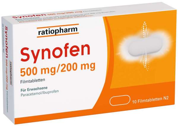 Synofen 500 mg - 200 mg 10 Filmtabletten