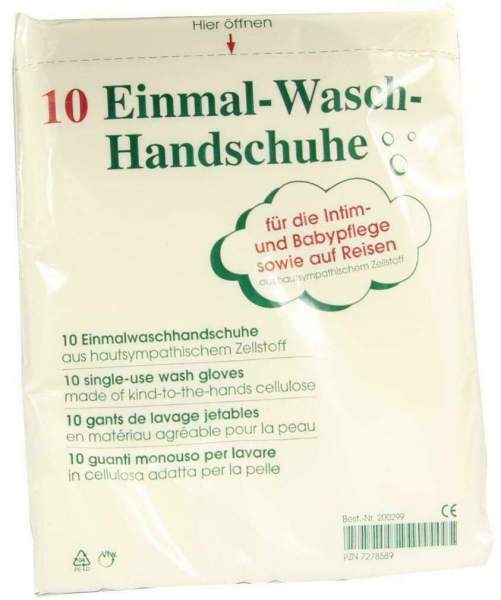 Einmal Waschhandschuhe 10 Stück