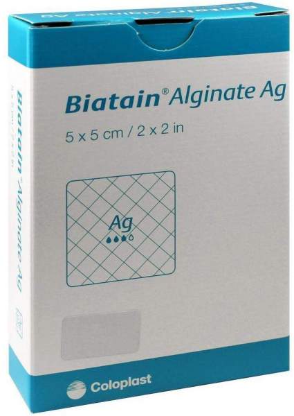 Biatain Alginate AG Kompressen 5x5 cm 10 Stück