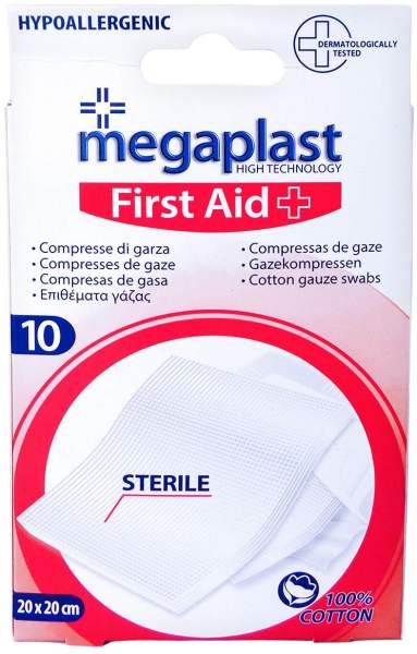 Gazekompressen 20x20 cm Steril Megaplast