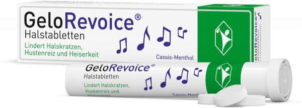 GeloRevoice Halstabletten Cassis Menthol 20 Lutschtabletten