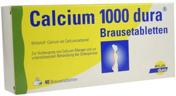 Calcium 1000 Dura Brausetabletten 40 Brausetabletten