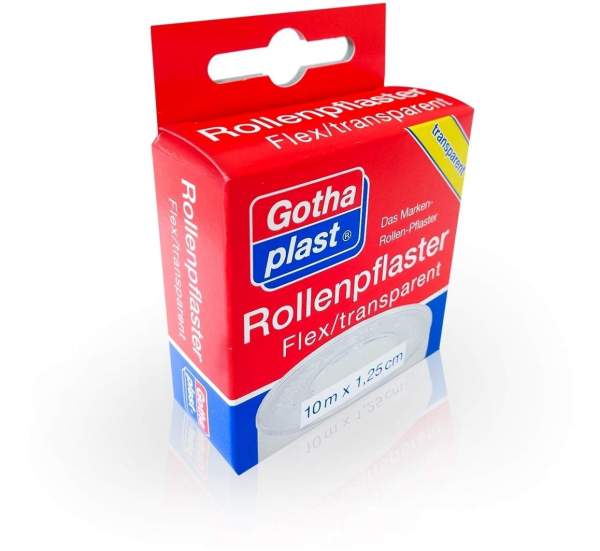 Gothaplast Rollenpflaster Flex Transparent 1,25 cm X 10 M 1stück