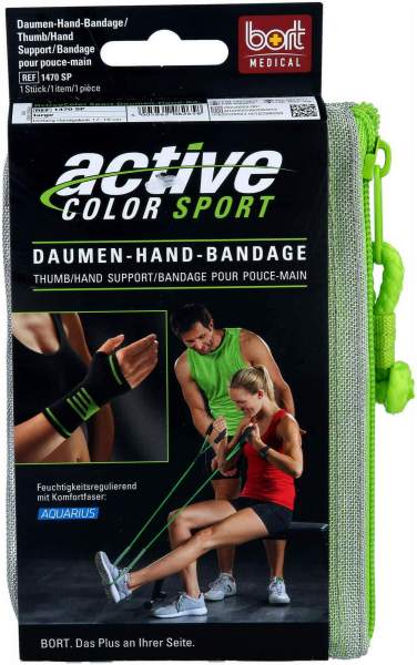 Bort Activecolor Sport Daumen Hand Band. L Schwarz Grau 1 Stück