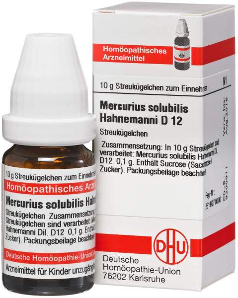 Mercurius solubilis Hahnenmanni D12 DHU 10 g Globuli