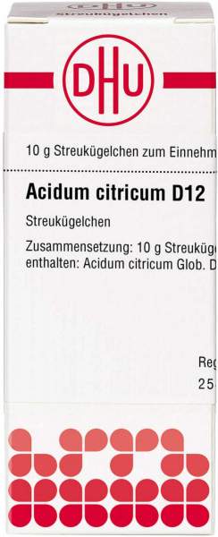 Acidum citricum D 12 Globuli 10g