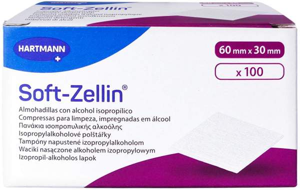 Soft-Zellin Alkoholtupfer 30x60 mm