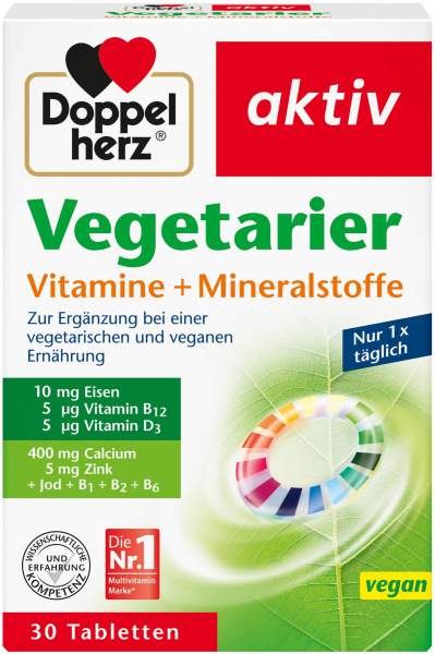 Doppelherz Aktiv Vegetarier Vitamine + Mineralstoffe 30 Tabletten