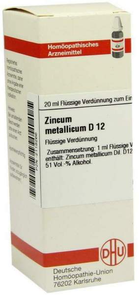 DHU Zincum Metallicum D12 20 ml Dilution